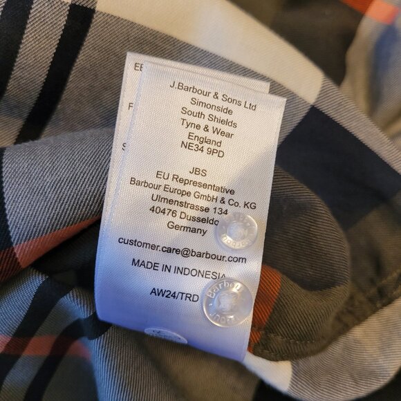 Barbour Moorland Check Tartan Relaxed Cotton Long Sleeve Button Down Shirt - Picture 13 of 13